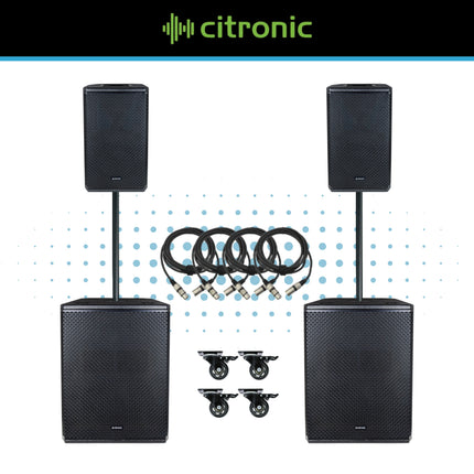 Citronic CORVA 10 Active PA System with 15" Subwoofers