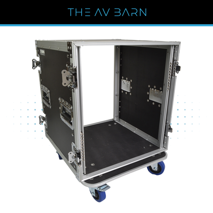 12U 19" Rack Flight Case – 520mm Deep with Casters