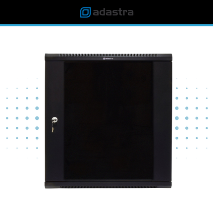 19-Inch Lockable Steel Rack Cabinet with Adjustable Rails (various sizes)