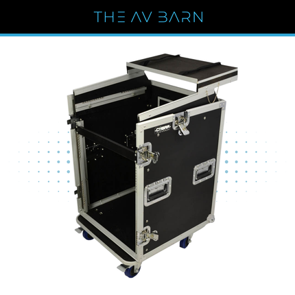 12U + 10U Rack Case with Laptop Shelf & Side Table
