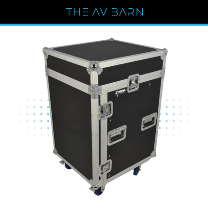 12U + 10U Rack Case with Laptop Shelf & Side Table