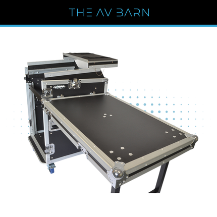 12U + 10U Rack Case with Laptop Shelf & Side Table