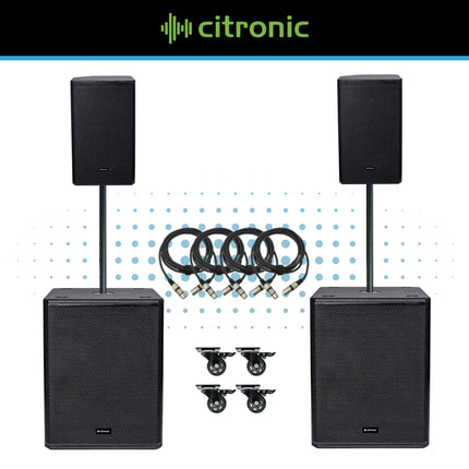 Citronic CORVA 12 Active PA System with 18" Subwoofers