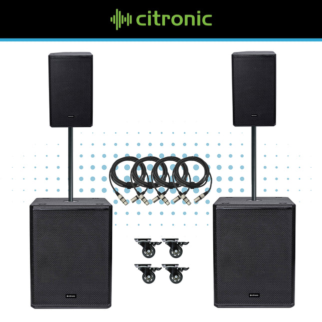 Citronic CORVA 12 Active PA System with 18" Subwoofers