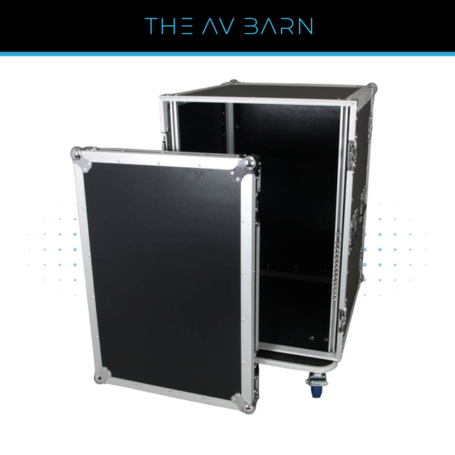 16U 19" Rack Flight Case – 520mm Deep with Casters