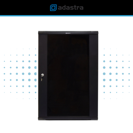 19-Inch Lockable Steel Rack Cabinet with Adjustable Rails (various sizes)