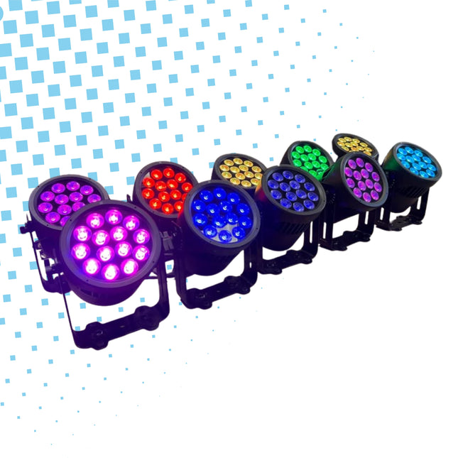 10x Infinity Raccoon P14/4 Outdoor Rated LED Par Cans - Used