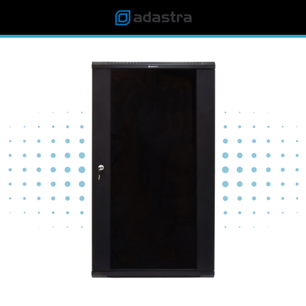 19-Inch Lockable Steel Rack Cabinet with Adjustable Rails (various sizes)