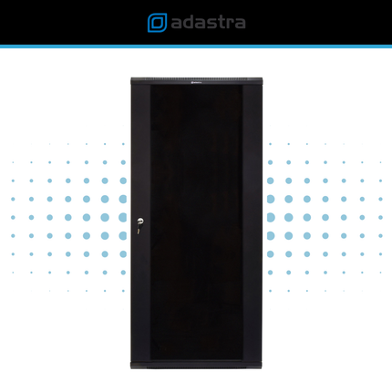 19-Inch Lockable Steel Rack Cabinet with Adjustable Rails (various sizes)