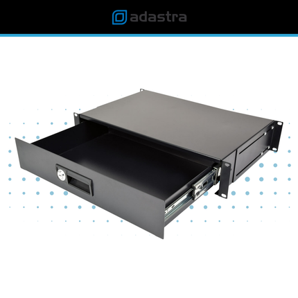 19-Inch Lockable Steel Rack Drawer for Racks & Flight Cases - 2U + 3U
