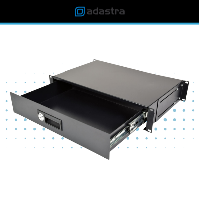 19-Inch Lockable Steel Rack Drawer for Racks & Flight Cases - 2U + 3U
