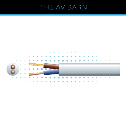 2 Core Round PVC Cable 300/500V 10A H05VV-F2 - 100m Reel