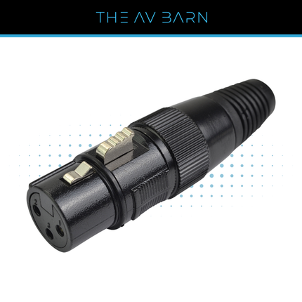 3 Pin Female XLR Connector – Black