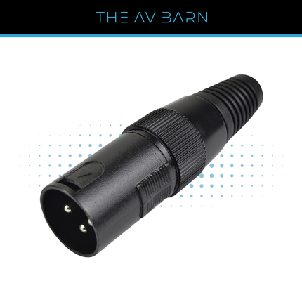 3 Pin Male XLR Connector – Black