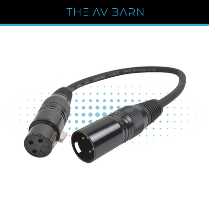 5 Pin Male to 3 Pin Female DMX Adaptor Lead