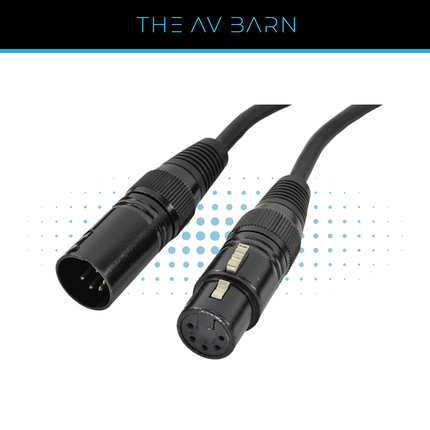 5 Pin DMX Lead Metal XLR Male to Female - Various Lengths