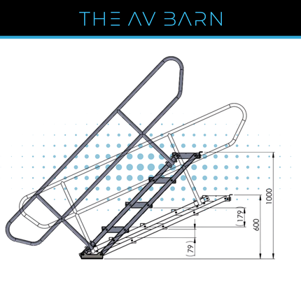 Stage Deck Adjustable Stair Handrails | Left & Right