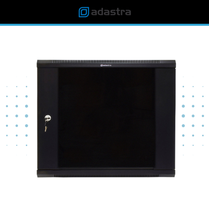 19-Inch Lockable Steel Rack Cabinet with Adjustable Rails (various sizes)
