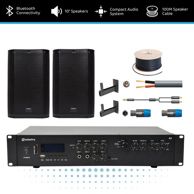 Higher-Power Education PA System with 10" Speakers