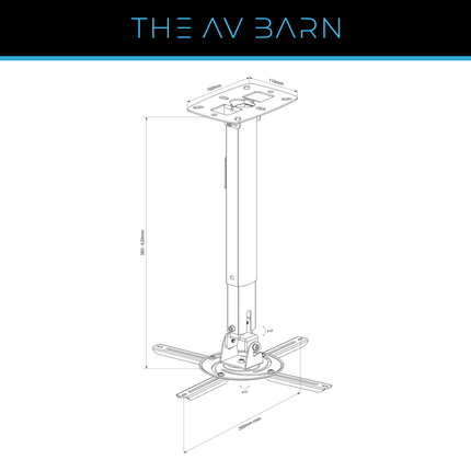 Adjustable Ceiling Projector Bracket