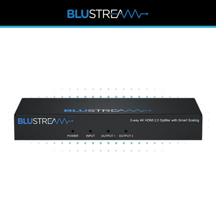 Blustream SP12CS 2 Way 4K HDMI Splitter | 4K 60Hz HDMI 2.0 Smart Scaling Splitter