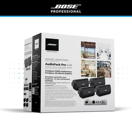 Bose AudioPack Pro S4B Commercial Background Music Kit - Black or White