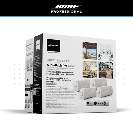 Bose AudioPack Pro S4B Commercial Background Music Kit - Black or White