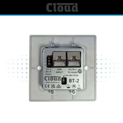Cloud BT-2FB / BT-2FW Bluetooth Wall Input Module – Black or White