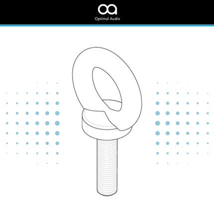 Black M8 Eyebolt for Optimal Audio Loudspeaker (1pc.)