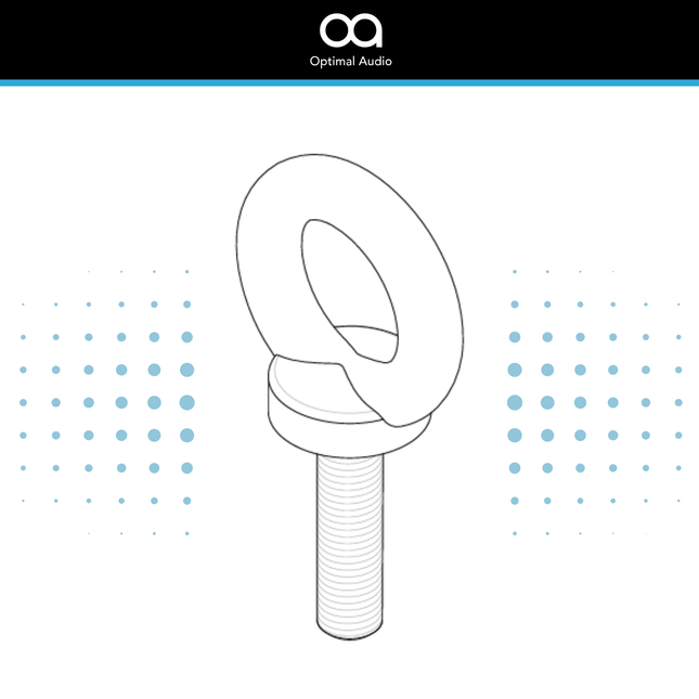 Black M8 Eyebolt for Optimal Audio Loudspeaker (1pc.)