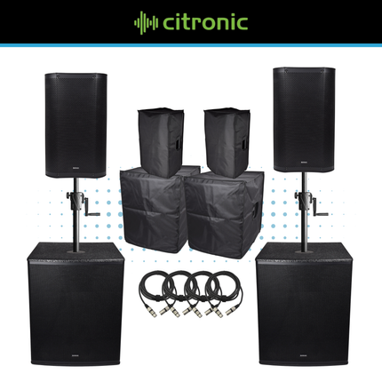 Citronic CASA-12A & CASA-18BA Active PA Speaker Kit