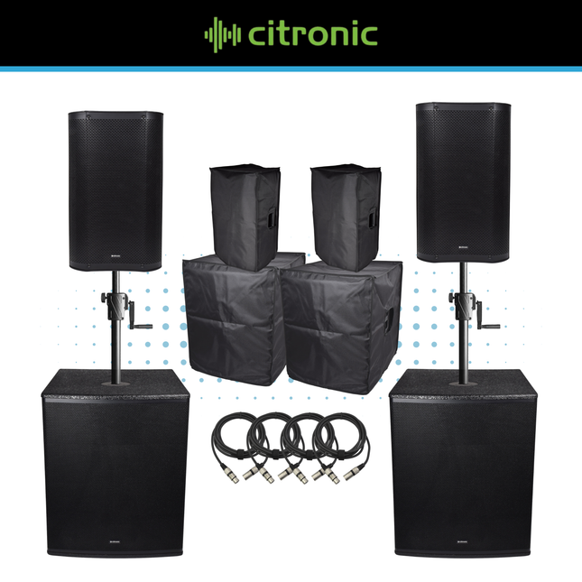 Citronic CASA-12A & CASA-18BA Active PA Speaker Kit