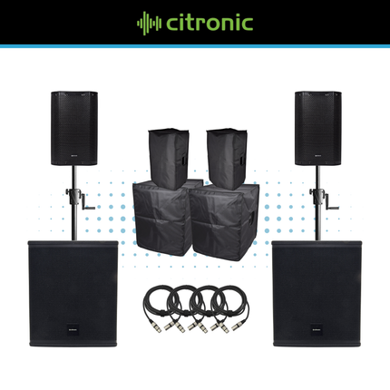 Citronic CASA-8A & CASA-12BA Active PA Speaker Kit