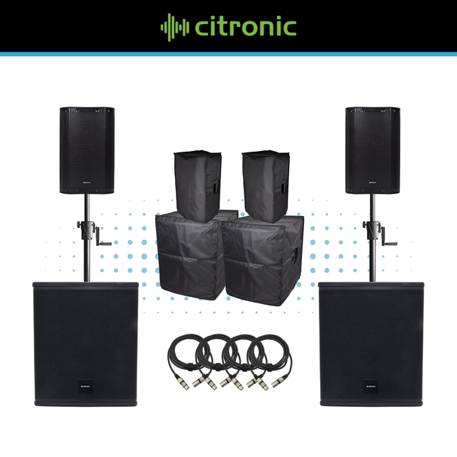Citronic CASA-8A & CASA-12BA Active PA Speaker Kit