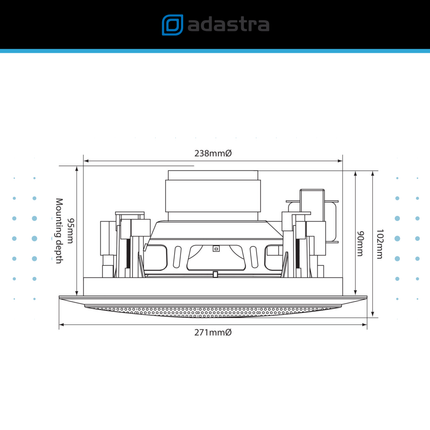 Adastra 100V Ceiling Speaker Background Music System with Compact UX240 Amplifier