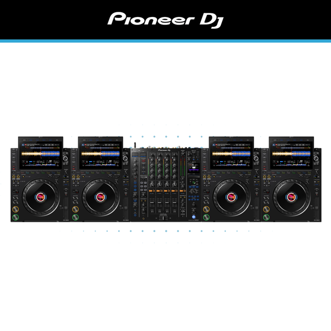 AlphaTheta DJ CDJ-3000X and DJM-A9 Professional 4 Deck Club DJ System