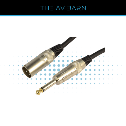 1/4" Mono Jack to Male XLR Lead