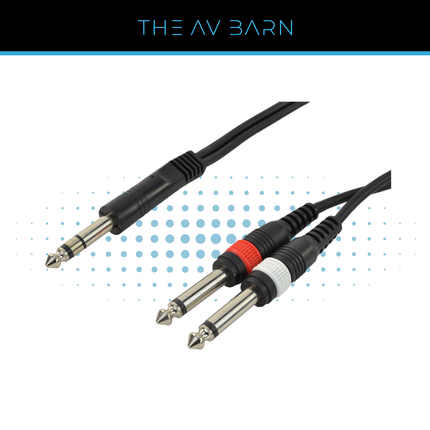 1x Stereo 1/4" Jack to 2x Mono 1/4" Jack Lead