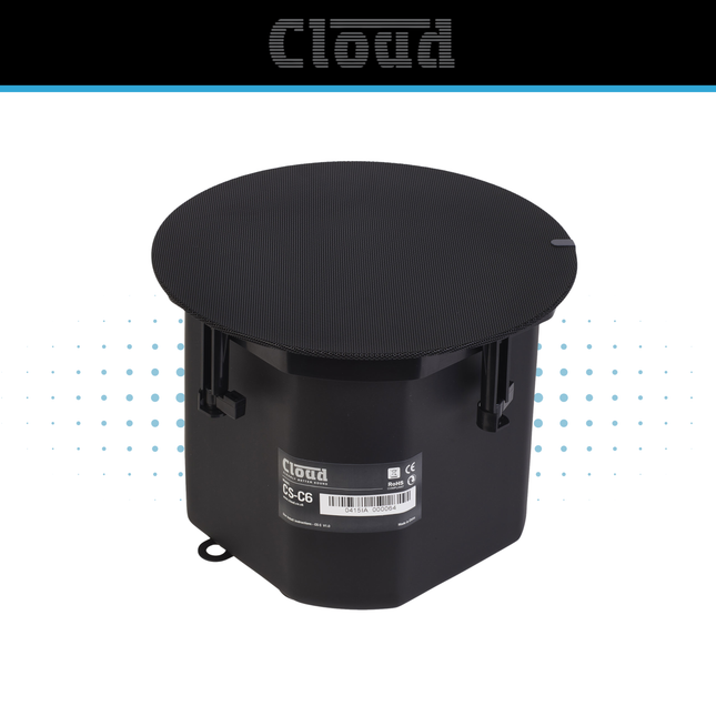 Cloud CS-C6B / CS-C6W 6-Inch Commercial In-Ceiling Speaker – Black or White