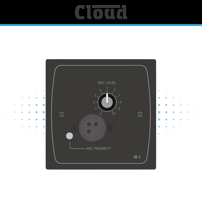 Cloud M-1B/W Active Microphone Input Plate