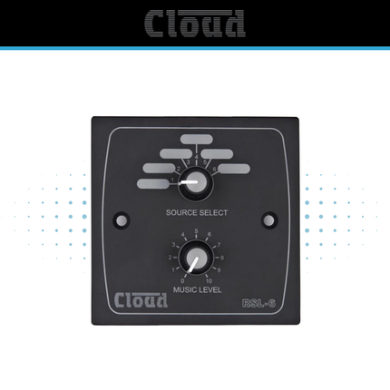 Cloud RSL-6 Remote Source Selector & Volume Control Plate