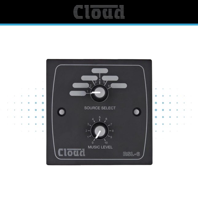 Cloud RSL-6 Remote Source Selector & Volume Control Plate