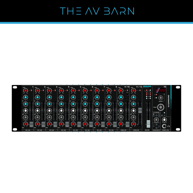 NewHank Drivemate FX 12 Channel Rack Mount Mixer