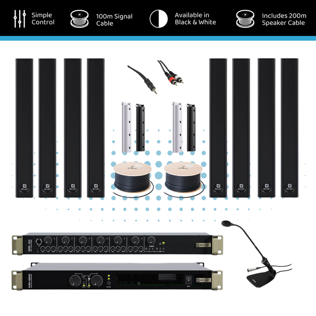 Ecler Extended House of Worship Sound System Package