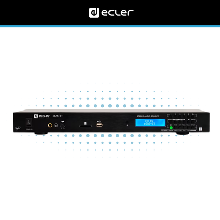 Ecler eSAS-BT Stereo Audio Player with FM Tuner, USB, SD and Bluetooth