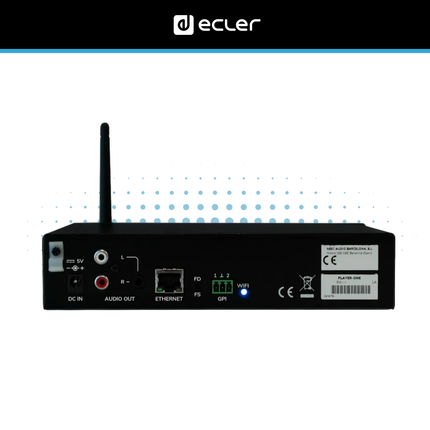Ecler PLAYER ONE Network Audio Player with USB, MicroSD and Streaming