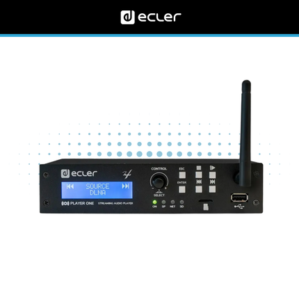 Ecler PLAYER ONE Network Audio Player with USB, MicroSD and Streaming