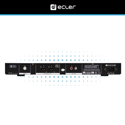 Ecler eSAS-BT Stereo Audio Player with FM Tuner, USB, SD and Bluetooth