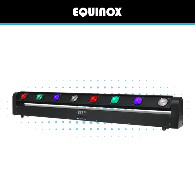 Equinox Swing Batten 8 x 10W RGBW LED Moving Beam Bar