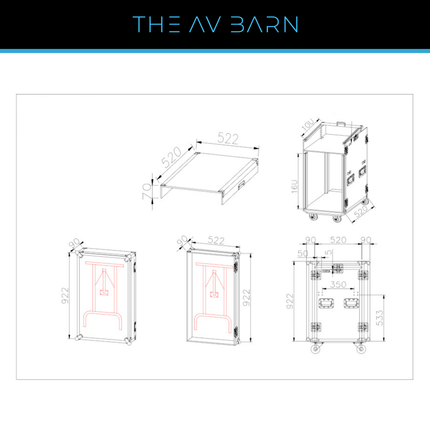 Rack Case 16U + 10U With Tables